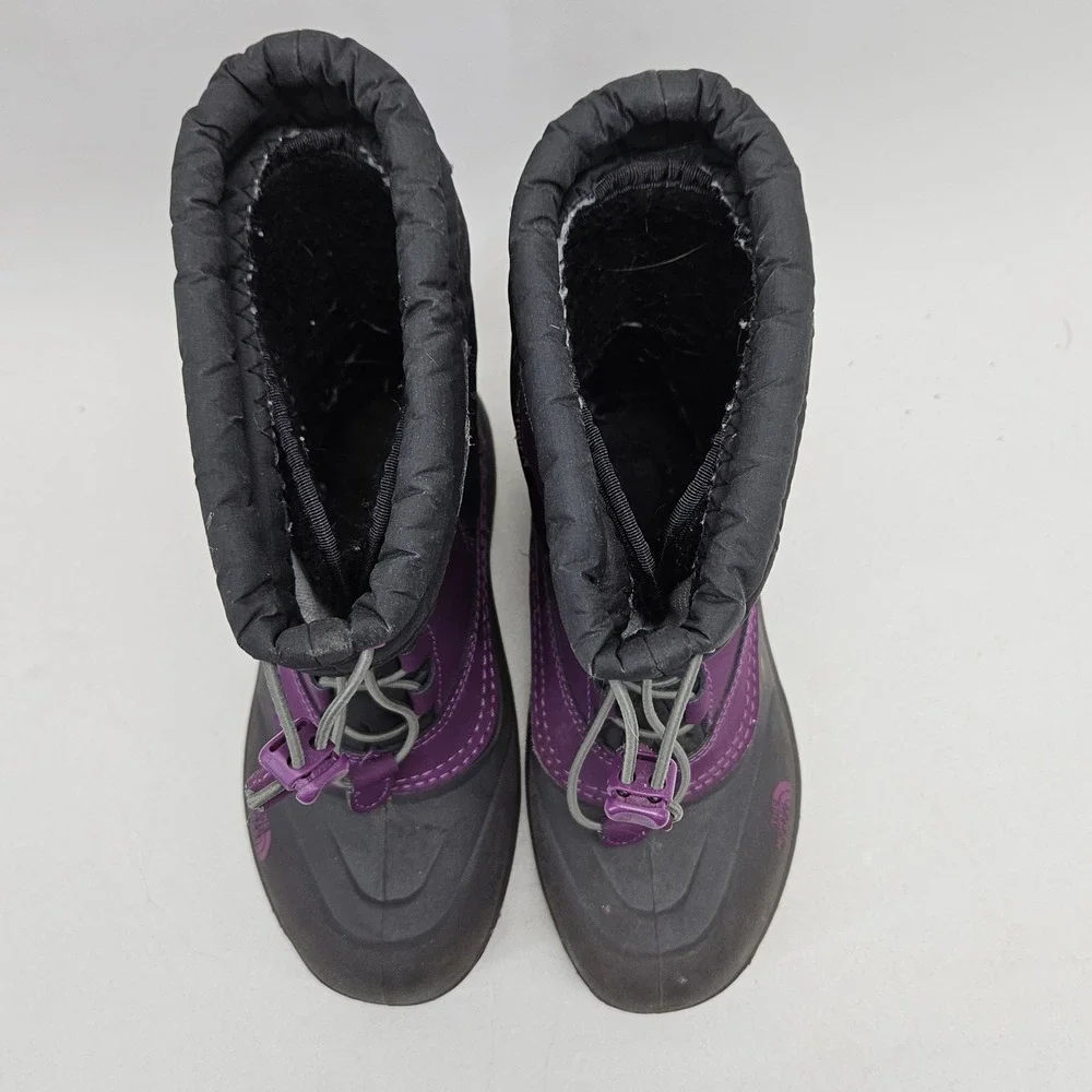 The North Face Girls Alpenglow Purple Winter Snow Boots 3Y No insoles